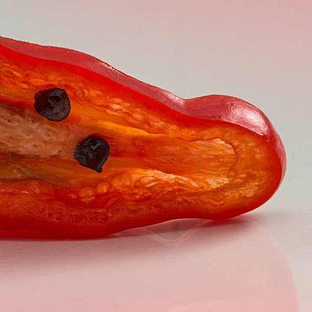 red aji chili pepper stock photo