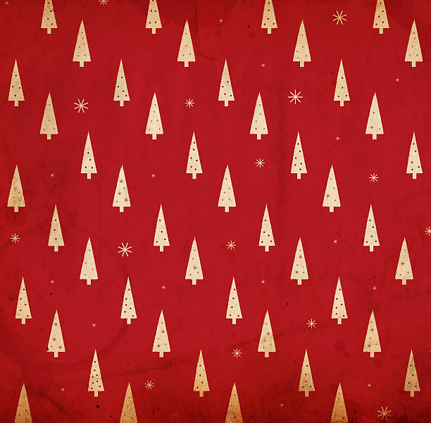 A red and white retro Christmas background stock photo