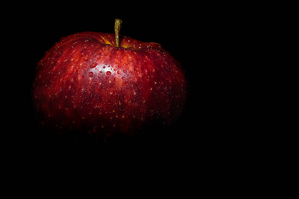 Royalty Free Red Apple Black Background Pictures, Images ...