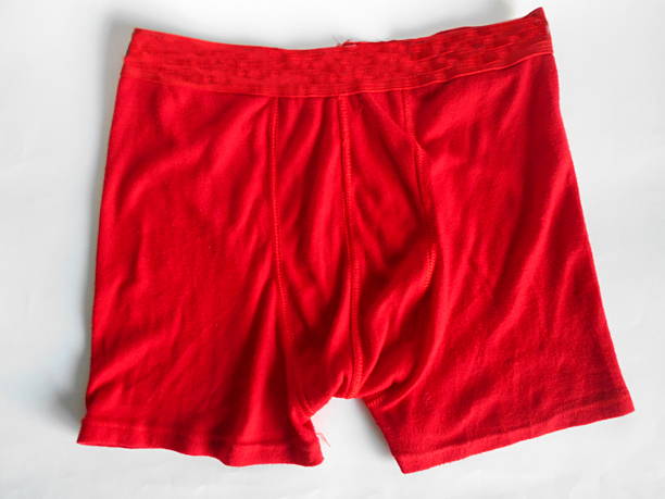 red Boxer shorts stock photo