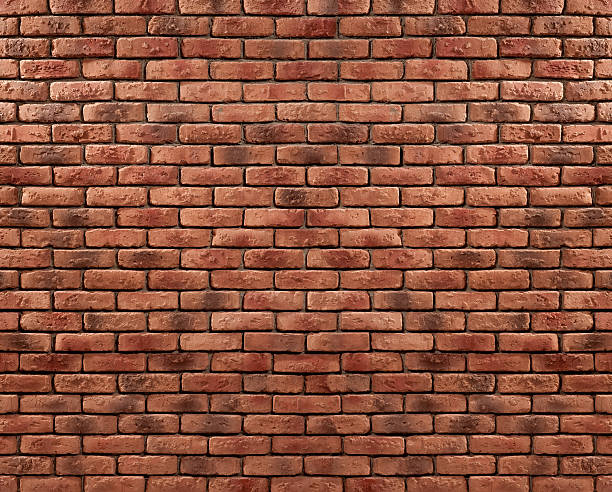 Red brick wall as background. stock photo