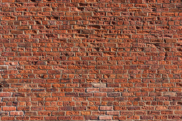 Red brick wall background stock photo