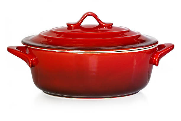 Red Casserole Dish  casserole dish stock pictures, royalty-free photos & images