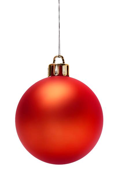 Red Christmas Ball (Isolated) stock photo