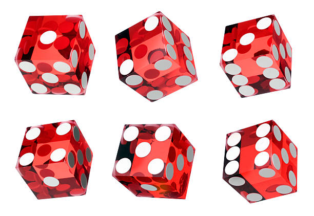 Red Craps Dice Casino craps dice isolated on white.  Please see my portfolio for other gambling related images.   dice photos stock pictures, royalty-free photos & images