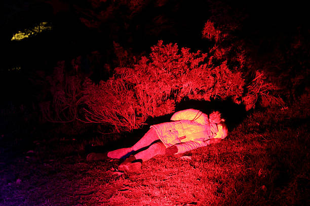 red dead person stock photo