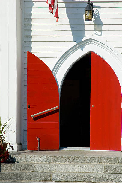 red door stock photo