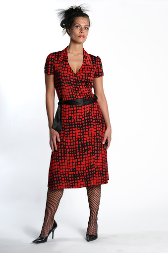 Red Dress And Heels Stock Photo - Download Image Now - iStock