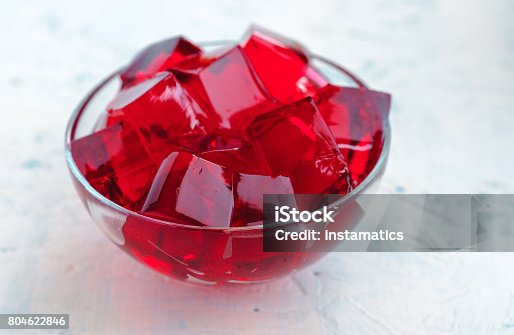 istock Red Jelly Cubes 804622846