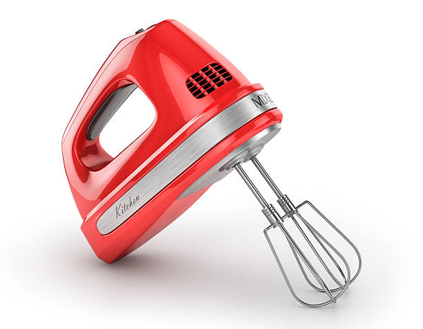Red Kitchen Mixer Stock Photo