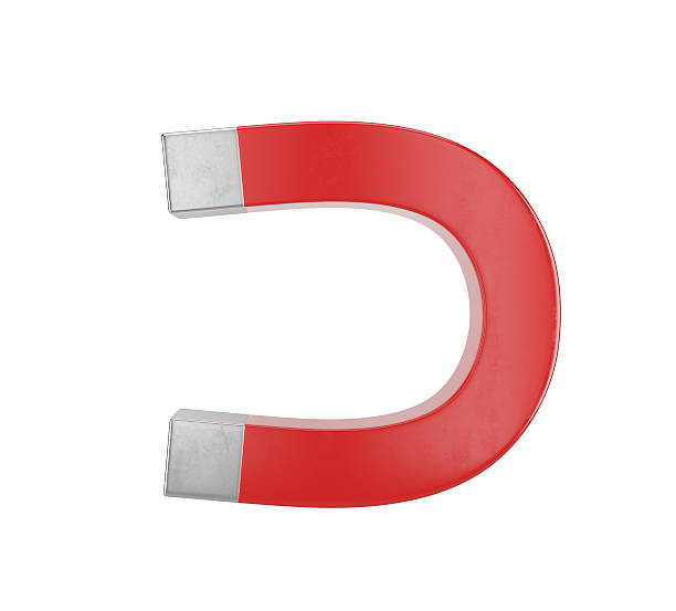 red magnet red magnet 3d render on a white background magnet stock pictures, royalty-free photos & images