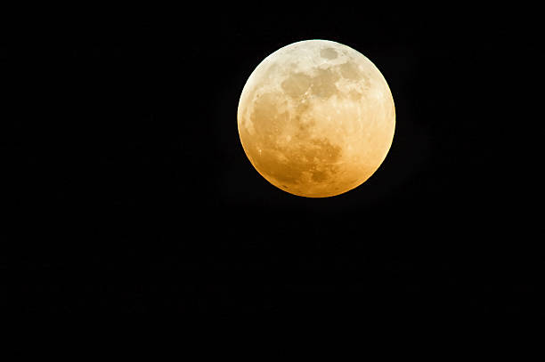 Red moon stock photo