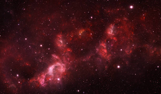 Red nebula stock photo