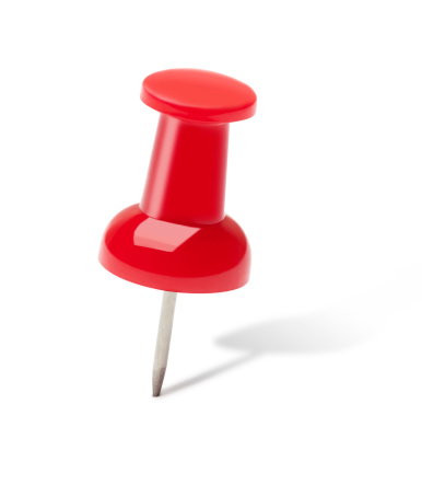 Red Pin Stock Photo - Download Image Now - iStock