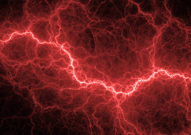 Red plasma, hot plasma background stock photo