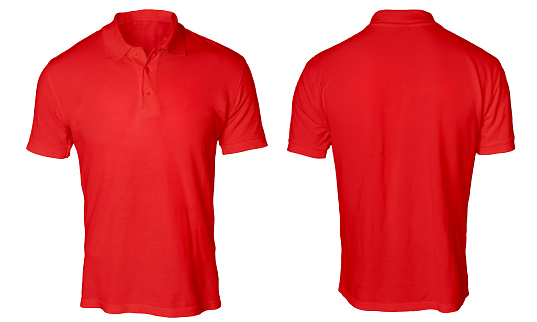Red Polo Shirt Mock Up Stock Photo - Download Image Now - iStock