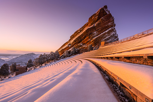 First light in Red Rocks Ampitheatre