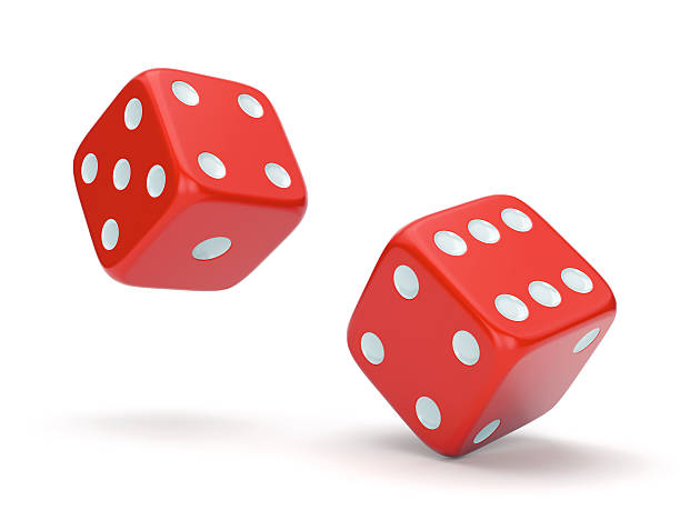 Red rolling says Red rolling dices isolated on white background. Gambling, board games, casino and luck concept. dice photos stock pictures, royalty-free photos & images