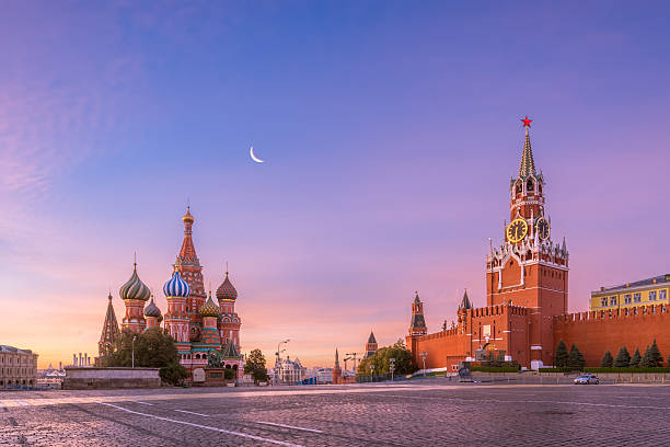 Red Square in the morning stock photo