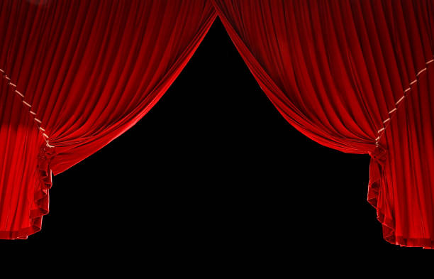 Red Stage Curtain Red Stage Curtain curtain photos stock pictures, royalty-free photos & images