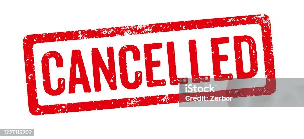 istock A red stamp on a white background - Cancelled 1227115202