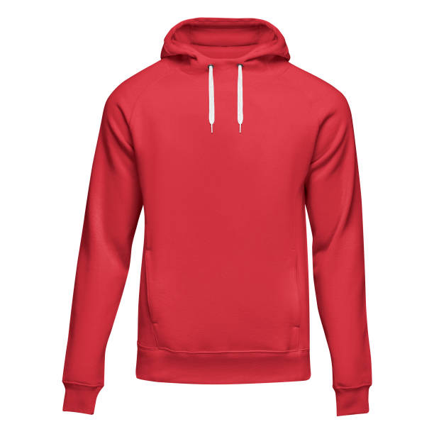 Red Sweatshirt plain Red Sweatshirt plain hooded shirt stock pictures, royalty-free photos & images