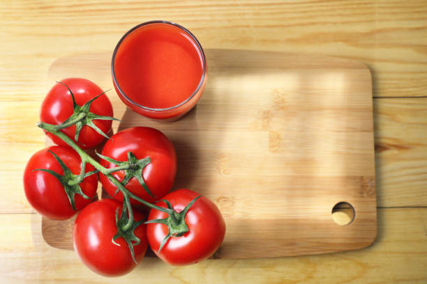 red tomato juice. stock photo