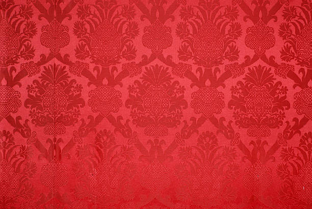 Red vintage wallpaper background texture  velvet stock pictures, royalty-free photos & images
