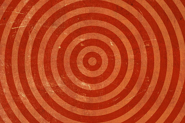 Red Washed out-bullseye Grunge Background stock photo