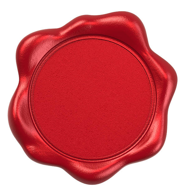 red wax seal stock photo