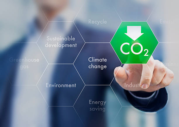 Reduce greenhouse gas emission for climate change and sustainabl Reduce greenhouse gas emission for climate change and sustainable development ease stock pictures, royalty-free photos & images