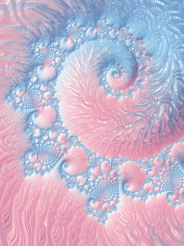 Reef Coral Gold Spiral Abstract Sea Shell Nautilus Background Blue Pink Peach Rose Gold Pastel Ombre Pattern Swirl Seal Snail Life Underwater Curled Up Cute Harmony Sunrise Summer Springtime Tropical Texture Mediterranean Culture Surreal Fractal Fine Art Digitally Generated Image for banner, flyer, card, poster, brochure, presentation