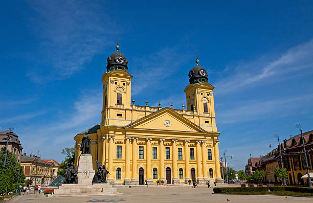 Reformed Great Church in Debrecen stock photo
