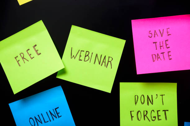 Register for free online webinar workshop business concept.