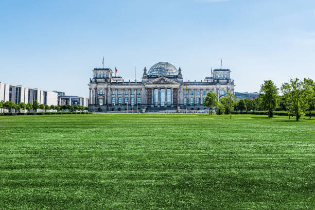 Reichstag building in Berlin, Germany, meeting place of the German parliament Bundestag Reichstag building in Berlin, Germany, meeting place of the German parliament Bundestag on sunny summer day bundestag stock pictures, royalty-free photos & images