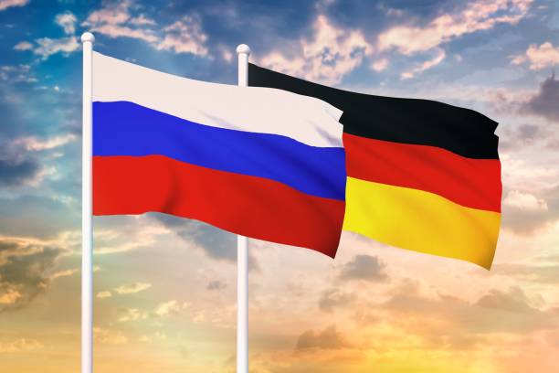 Relationship between the Russia and the Germany stock photo