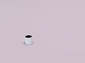 istock 3D Render of coffee in a pink room 1368431700