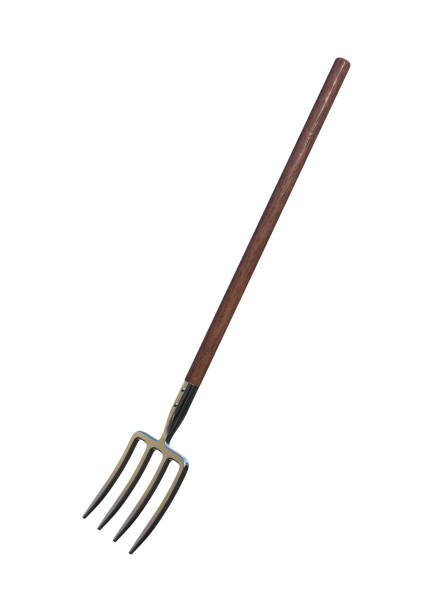 3D Rendering Pitch Fork on White stock photo