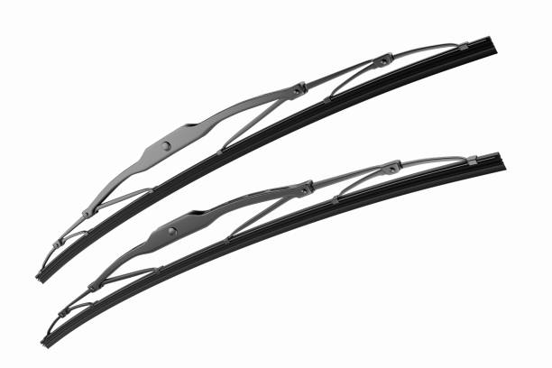 3D rendering. Wiper blade for car. Spare parts, auto parts for driver safety stock photo