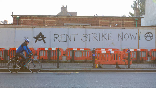Rent Strike. Turnpike Lane. 26 March 2020 stock photo