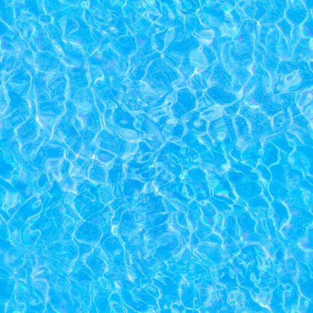 repetir o padrão de verão do fotografado, superfícies de água em uma piscina, com ênfase em refração de luz onde você pode ver o chão salpicado movendo-se junto com as ondas a viver - pool - fotografias e filmes do acervo