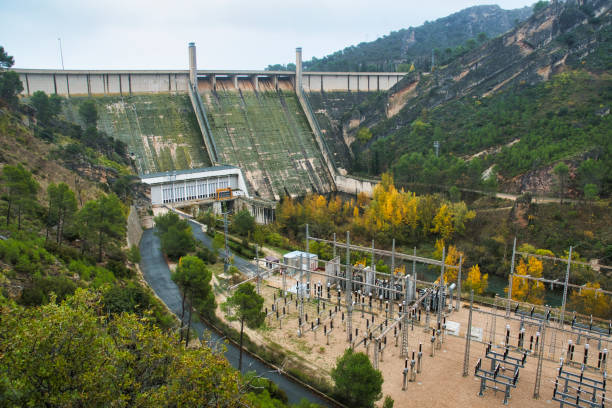 부엔디아, 쿠엔카, 카스티야 라 만차, 스페인의 저수지와 댐. - buendia 뉴스 사진 이미지