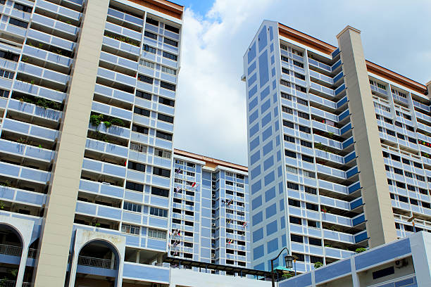 Residential building in Singapore stock photo