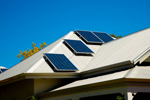 Residential Solar Panels stock photo