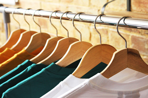 A clothing rail in a retail store