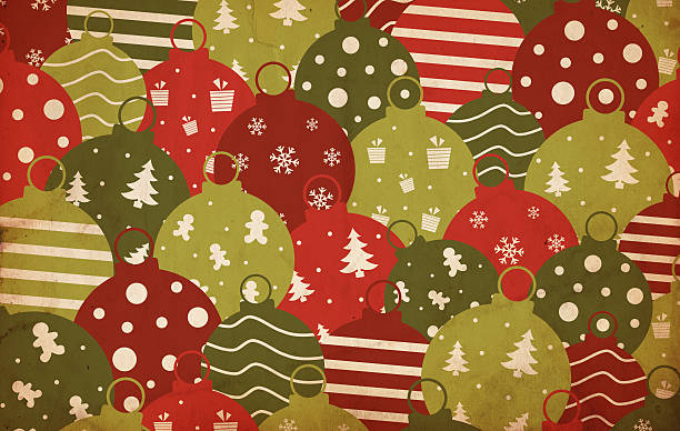 Retro Christmas Ornament Paper stock photo