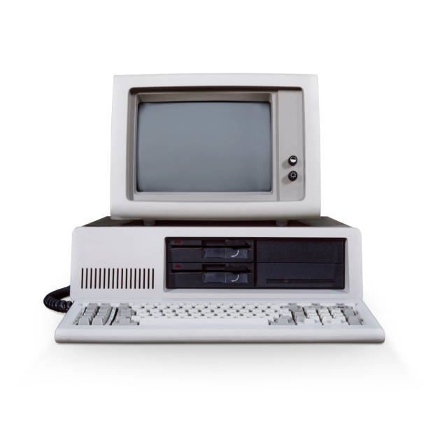 Retro DOS computer stock photo