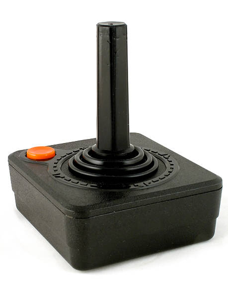Retro Joystick A classic 80s computer game joystick. joystick stock pictures, royalty-free photos & images