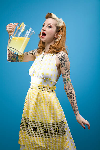 Retro Lemonade Series stock photo