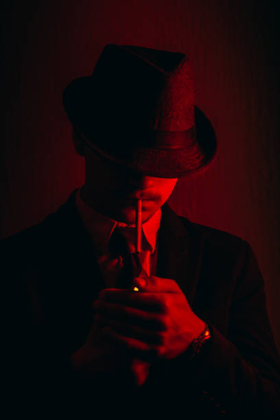Smoking Men Cigarette Detective Stock Photos, Pictures & Royalty-Free ...